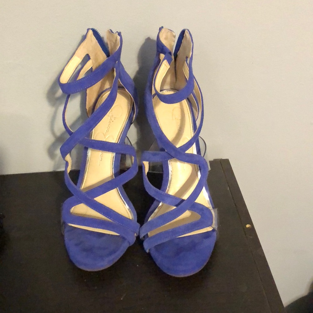 Jessica Simpson blue high heels